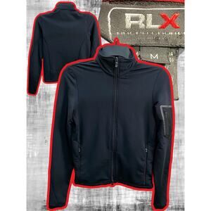 RLX Pullover Womens Performance Black Full Zip Long Sleeve Medium Ralph Lauren